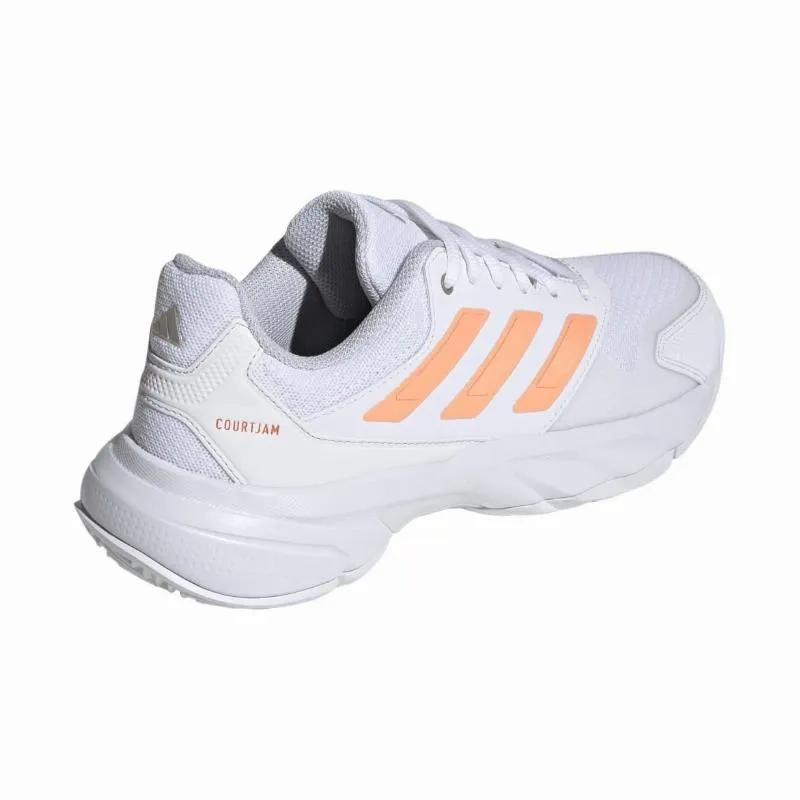 Adidas CourtJam Control 3 Weiß-Orange Damenschuhe