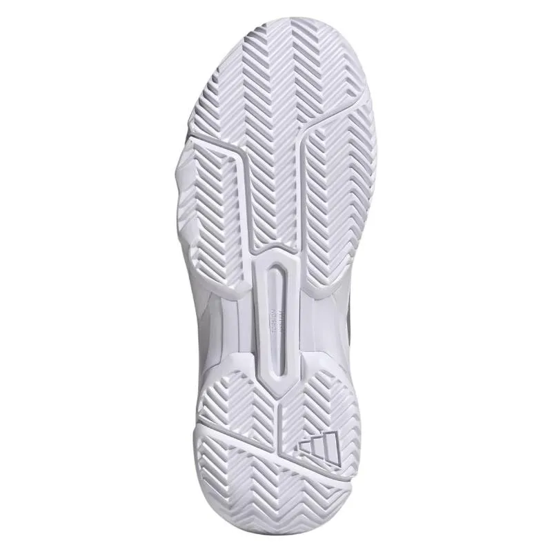 Tênis femininos Adidas CourtJam Control 3 Prata Branca
