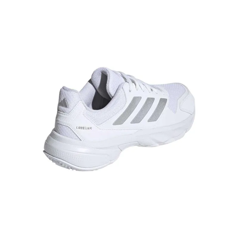 Adidas CourtJam Control 3 Weiße Silber Damen-Sneaker