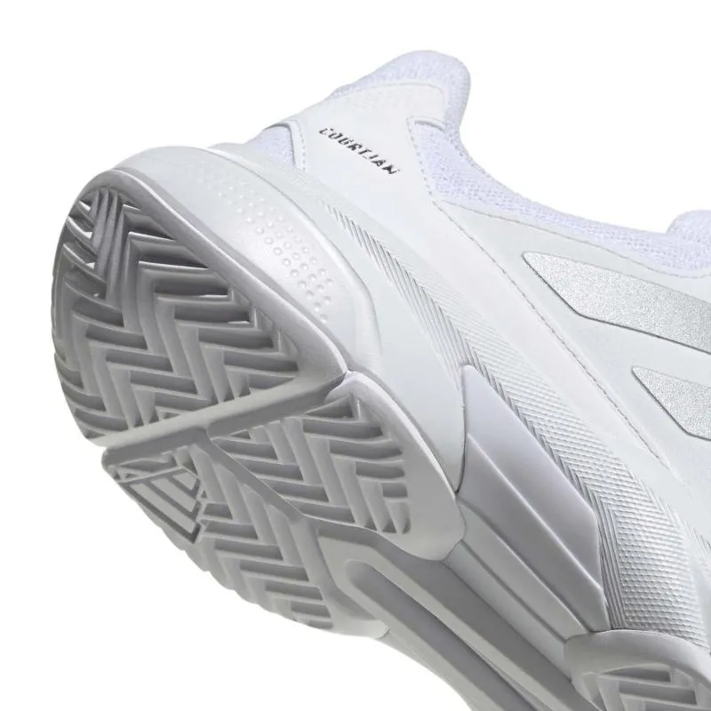 Adidas CourtJam Control 3 Weiße Silber Damen-Sneaker