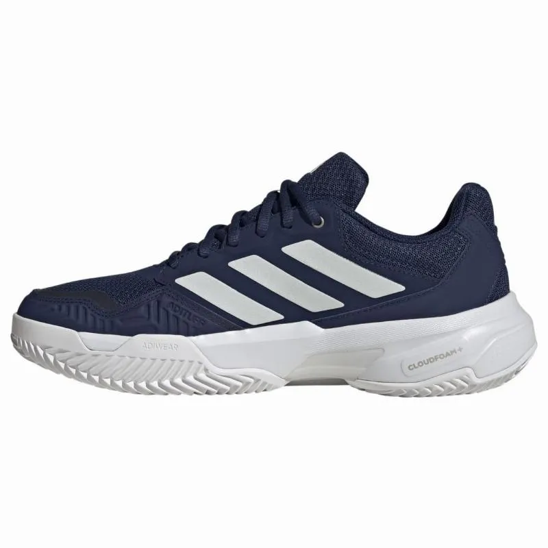 Adidas CourtJam Control 3 Clay Dunkelblaue Weiße Sneakers