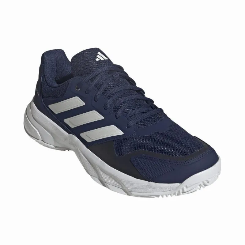 Adidas CourtJam Control 3 Clay Dunkelblaue Weiße Sneakers