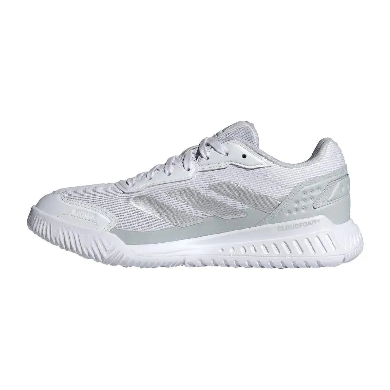 Adidas Courtquick Padel Weißgraue Damenschuhe