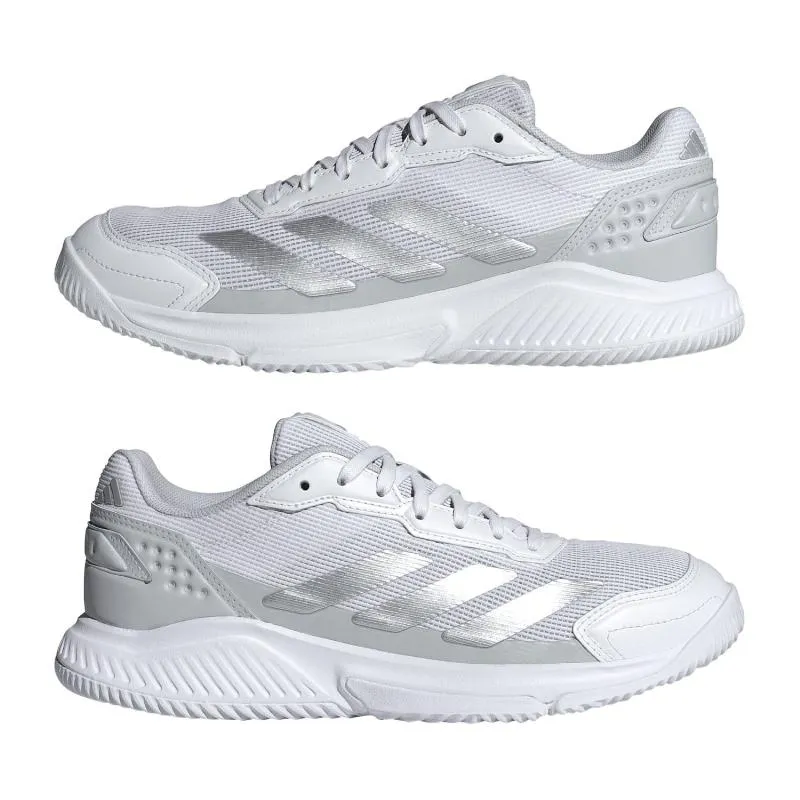 Adidas Courtquick Padel Weißgraue Damenschuhe