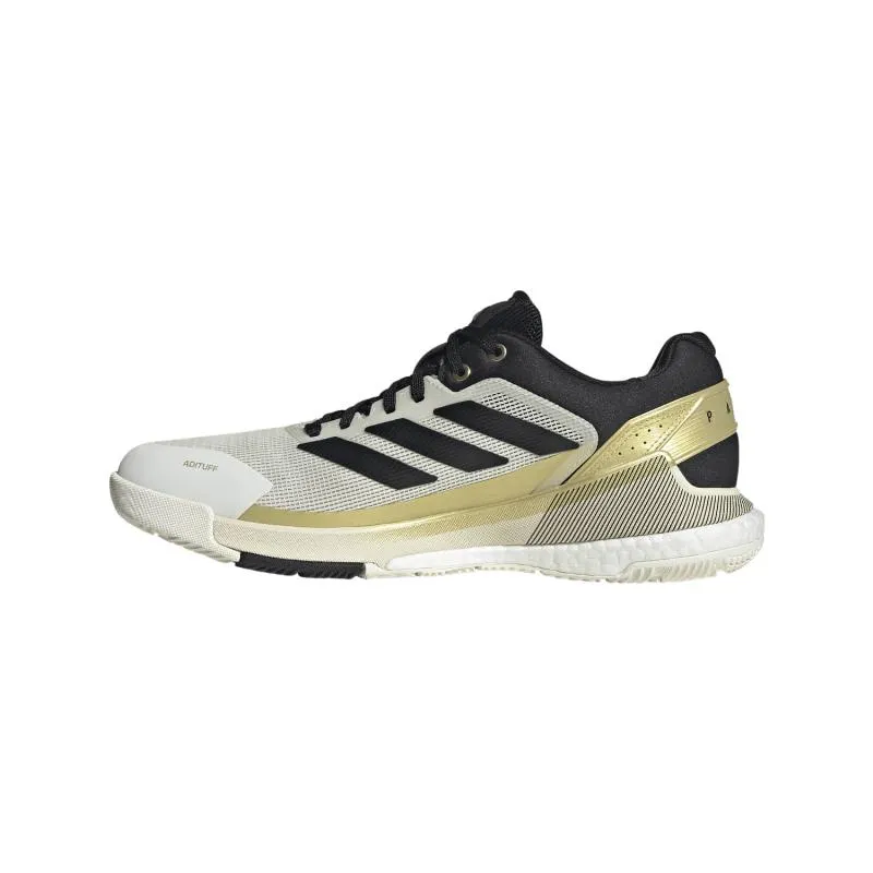 Adidas Crazyquick Boost Padel Weiß-Schwarz-Gold-Sneaker