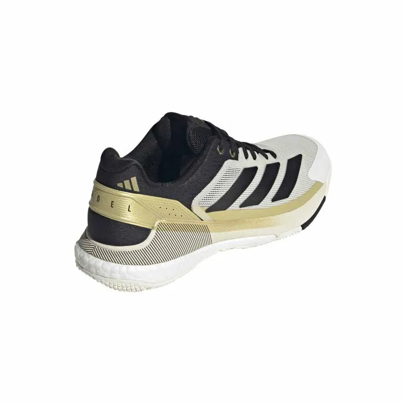 Adidas Crazyquick Boost Padel Weiß-Schwarz-Gold-Sneaker