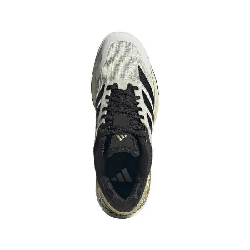 Adidas Crazyquick Boost Padel Weiß-Schwarz-Gold-Sneaker