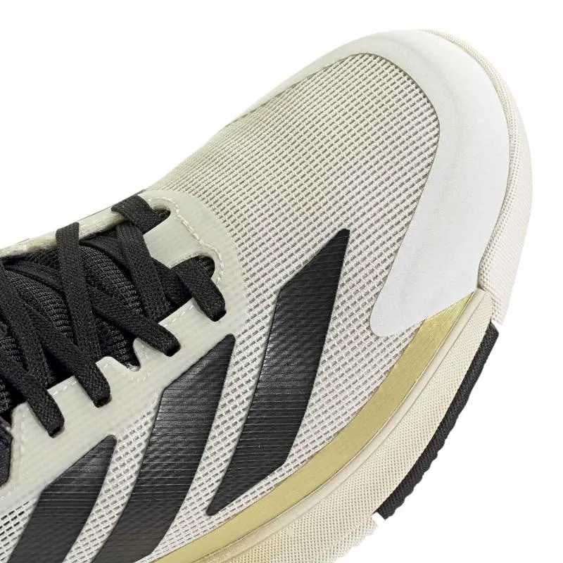 Adidas Crazyquick Boost Padel Weiß-Schwarz-Gold-Sneaker