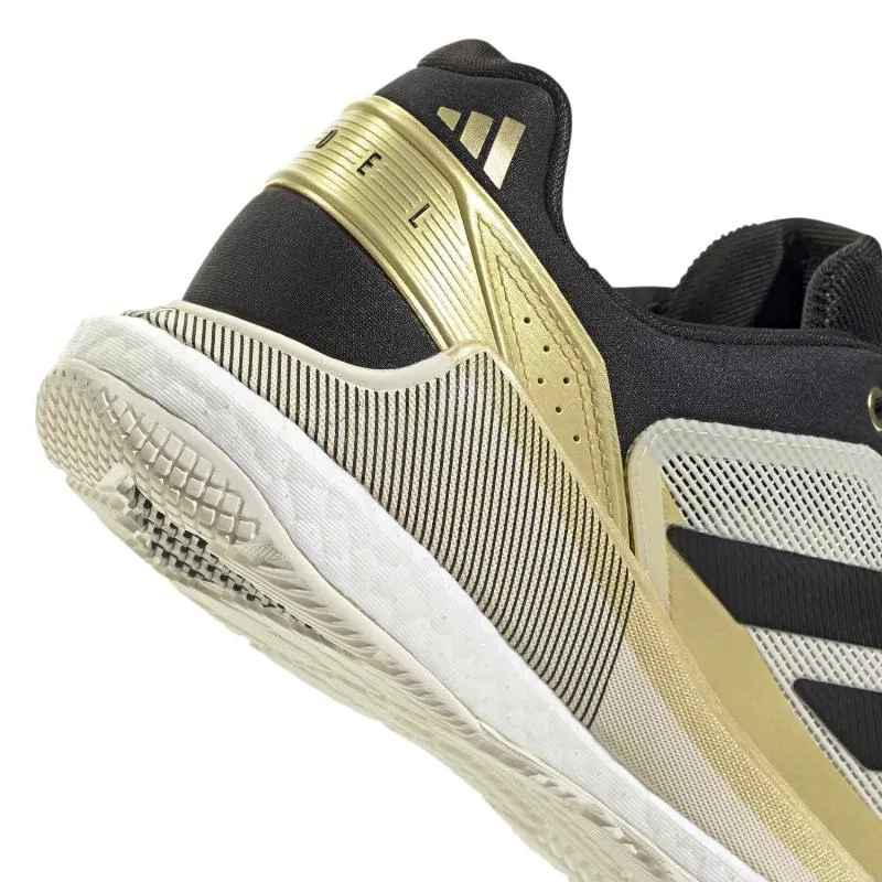 Adidas Crazyquick Boost Padel Weiß-Schwarz-Gold-Sneaker