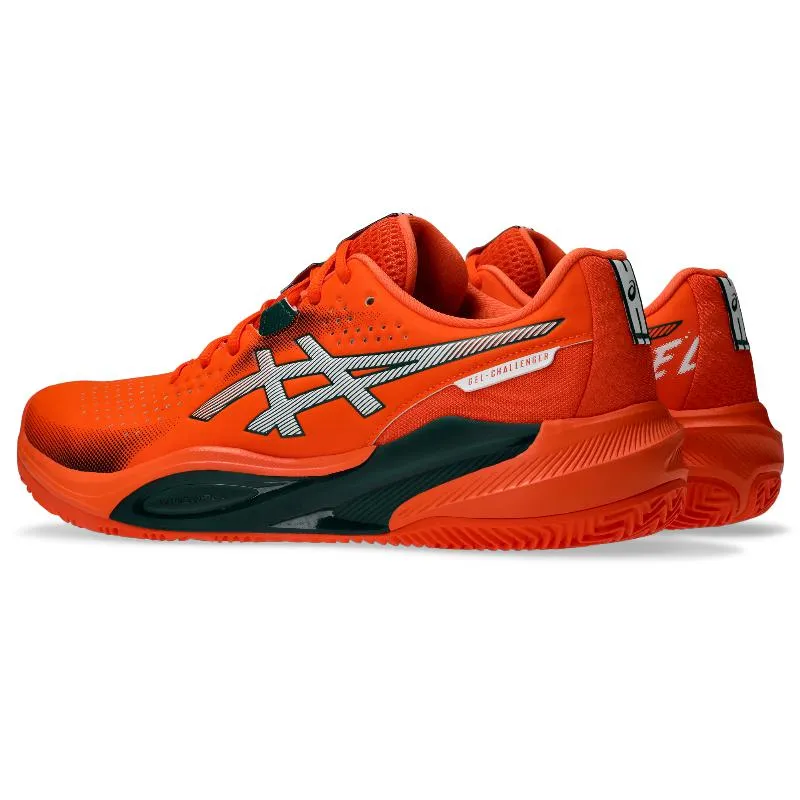 Asics Gel Challenger 15 Padel Orangegrüne Sneaker