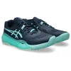 Asics Gel Resolution X Tondunkelblaue Mint-Sneaker