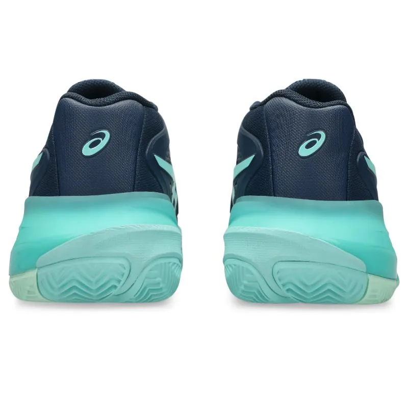 Asics Gel Resolution X Tondunkelblaue Mint-Sneaker