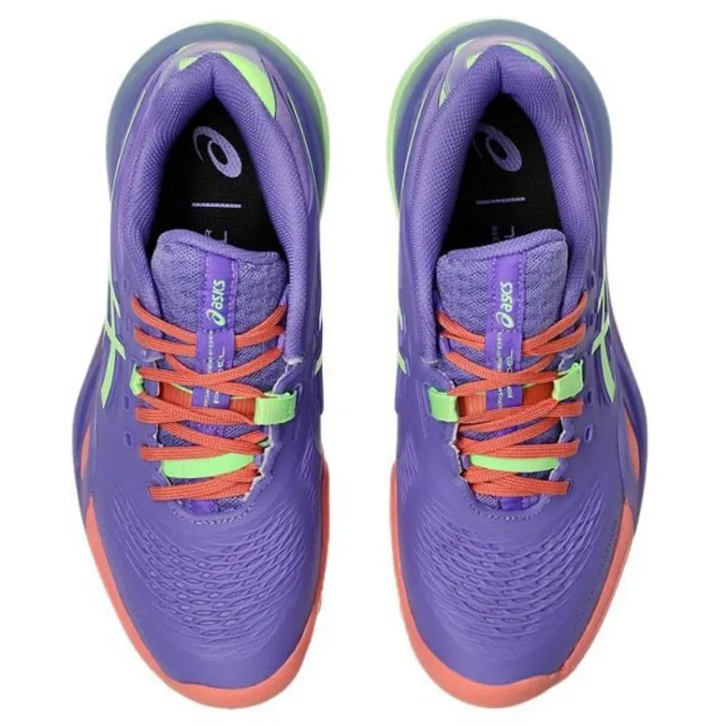Asics Gel Resolution X Padel Lila Grüne Damenschuhe