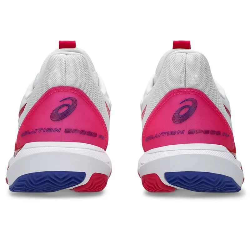 Asics Solution Speed FF 3 Sandplatz Weiß Hellrosa Damen Sneaker