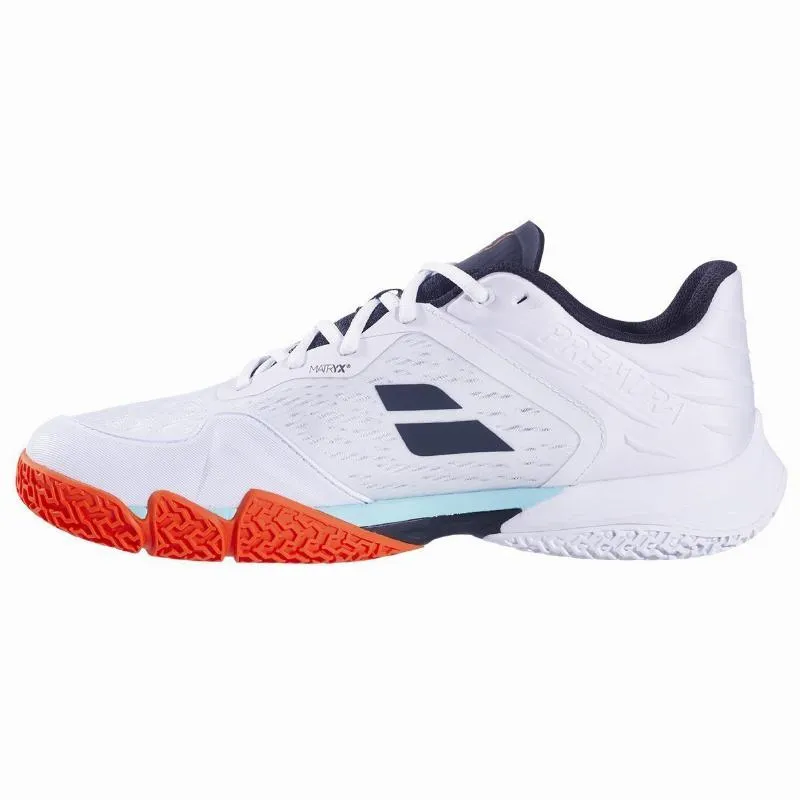 Babolat Juan Lebron Jet Premura 3 Weiß-Orange-Sneakers