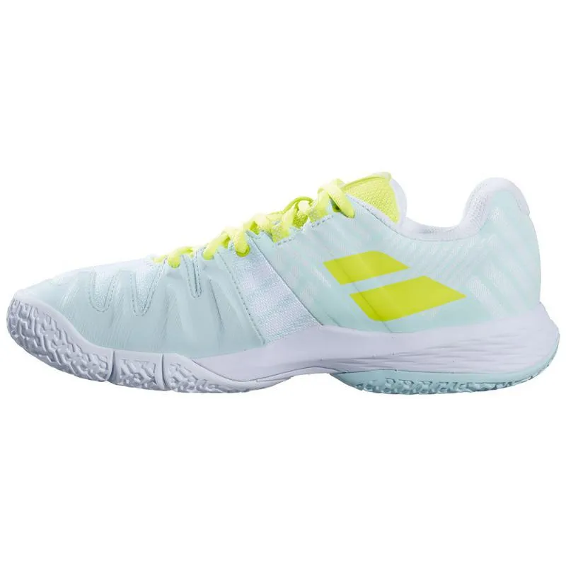Babolat Sensa Damen Tennisschuh Blau Gelb Fluor