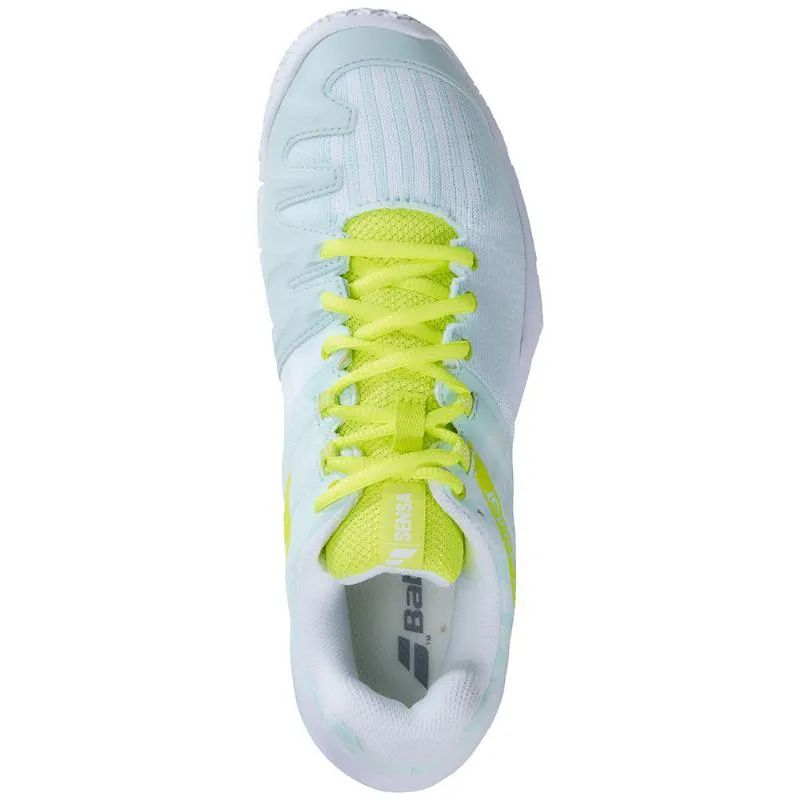Babolat Sensa Damen Tennisschuh Blau Gelb Fluor