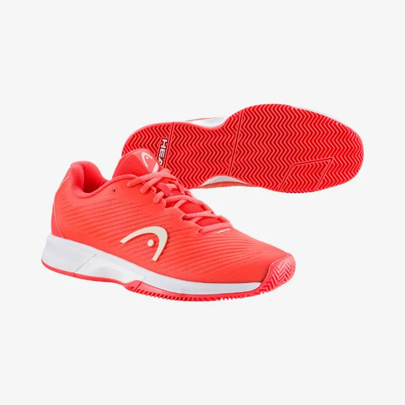 Zapatillas Head Revolt Pro 4.0 Ton Coral Blanco Mujer