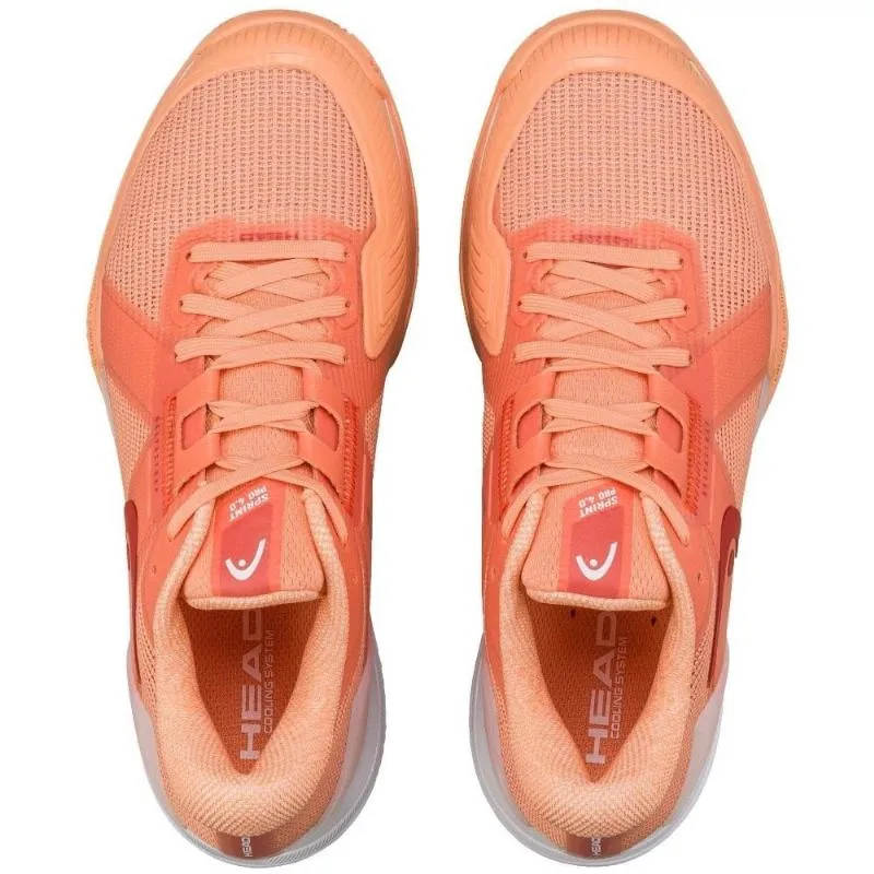 Head Sprint Pro 4.0 Sandplatz Korallenweiß Damen Sneaker