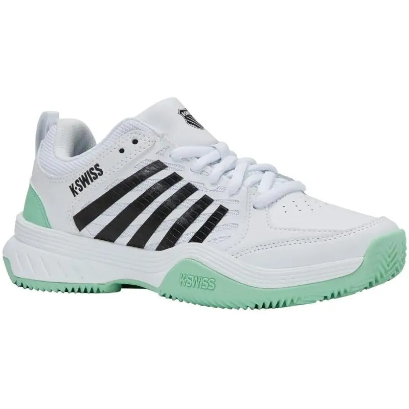 Zapatillas de Padel Kswiss Court Express 2 Clay Blanco Menta Negro Mujer