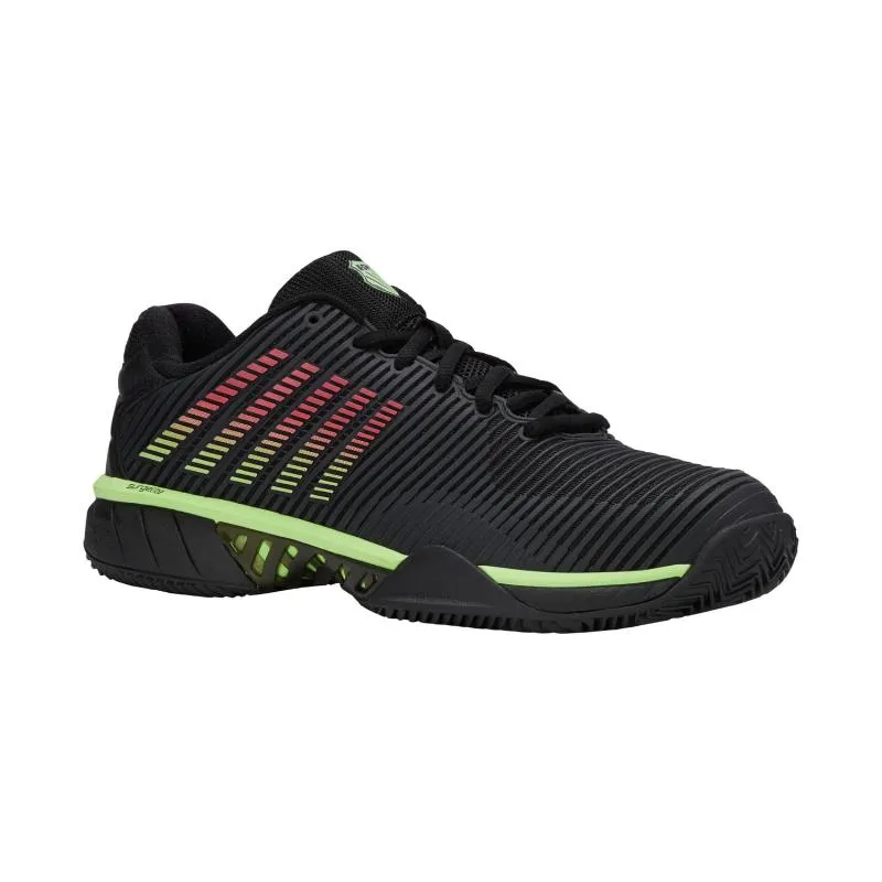 Zapatillas de Padel Kswiss Hypercourt Express 2 HB Sandplatz Negro Verde Neon