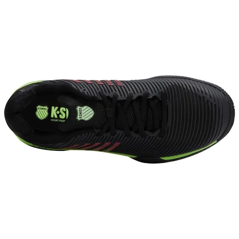 Zapatillas de Padel Kswiss Hypercourt Express 2 HB Sandplatz Negro Verde Neon