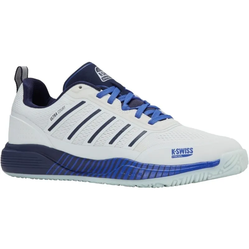 Kswiss Sanyo Ultra Court Padel Weiße Marineblaue Turnschuhe