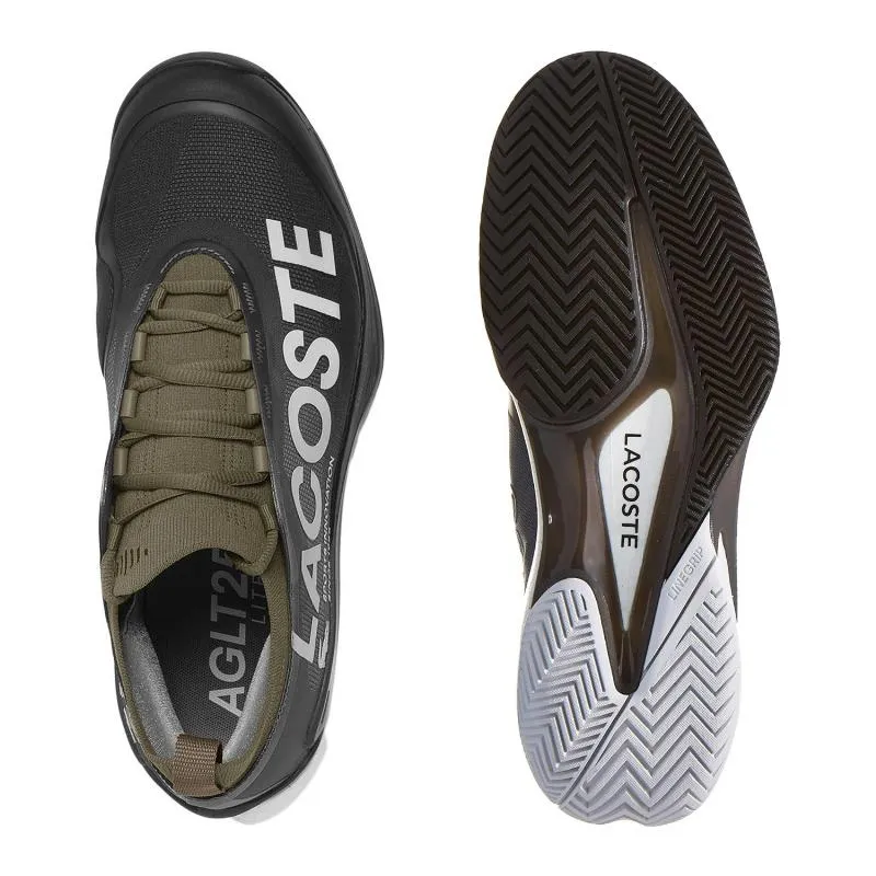 Lacoste AG-LT25 Lite Tênis Khaki Preto