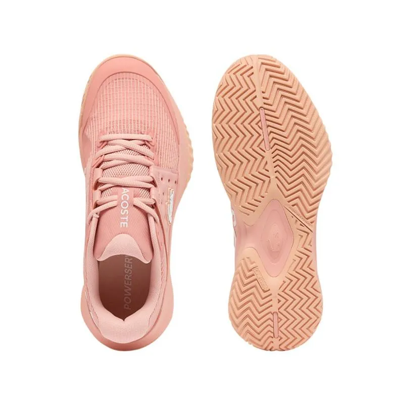 Zapatillas de Padel Lacoste Power Serve Rosa Mujer