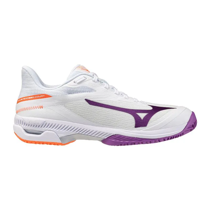 Tênis femininos brancos Mizuno Wave Exceed Court Clay