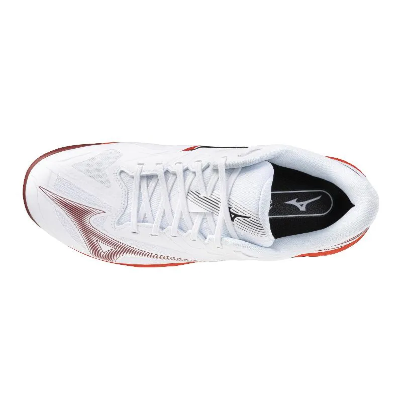 Mizuno Wave Exceed Court Sand weiße rote Sneakers