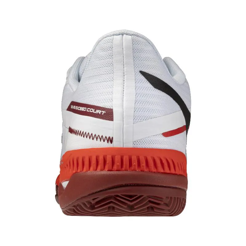 Mizuno Wave Exceed Court Sand weiße rote Sneakers