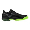 Mizuno Wave Exceed Court Padel Schwarze Grüne Sneakers