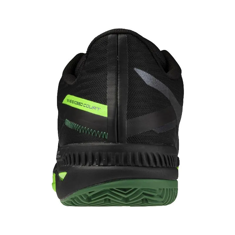 Mizuno Wave Exceed Court Padel Schwarze Grüne Sneakers