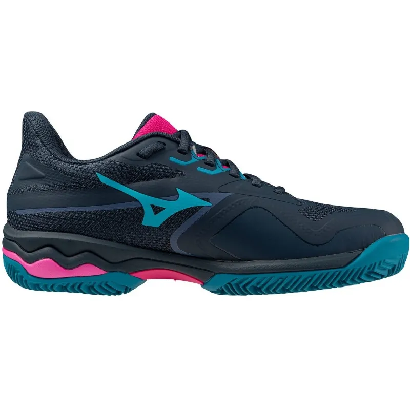 Mizuno Wave Exceed Light 2 Padel Azul Marinho Fúcsia Tênis Feminino