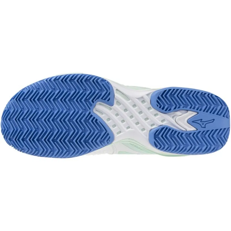 Mizuno Wave Exceed Tour 6 Clay Branco Azul Tênis Feminino