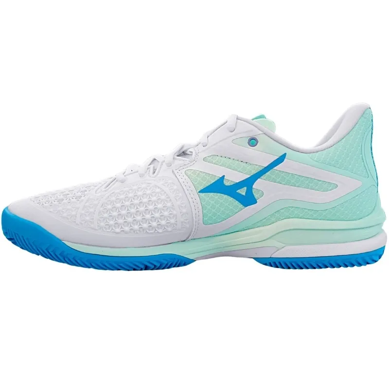Mizuno Wave Exceed Tour 6 Sandplatz WeiÃ Blau Damen Sneaker
