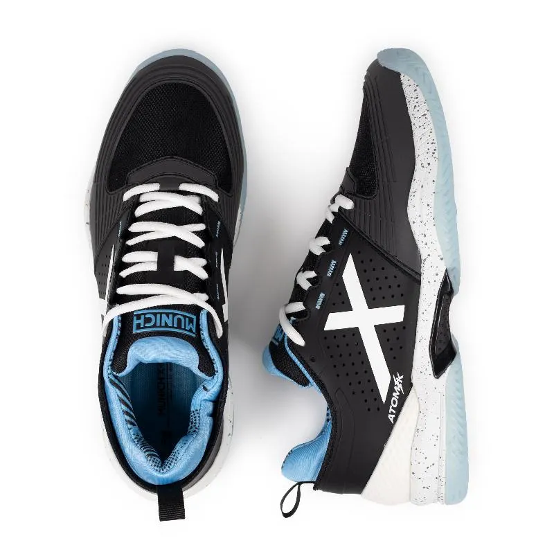 München Atomik 51 Schwarze Himmelblaue Turnschuhe