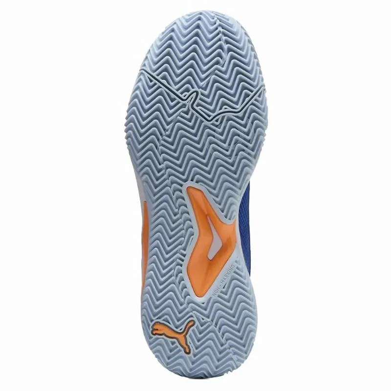 Tênis Puma Momo Gonzalez Nova Court Azul Laranja