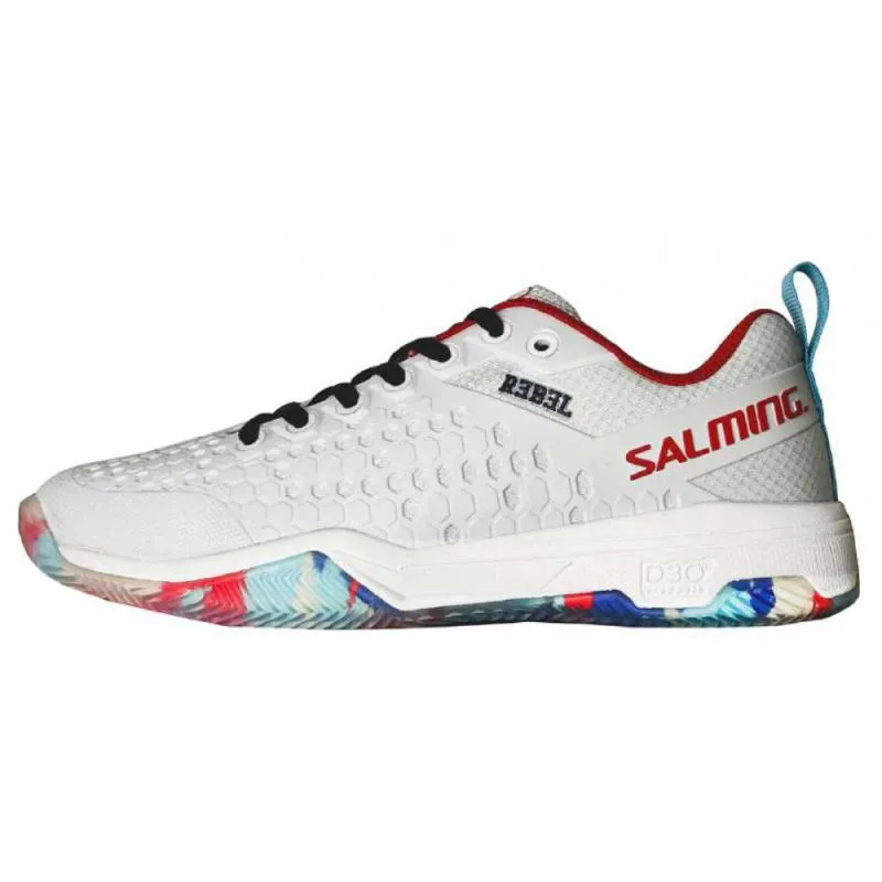 Salming Rebel Light Dazzle Damen Tennisschuh WeiÃ Rot Blau