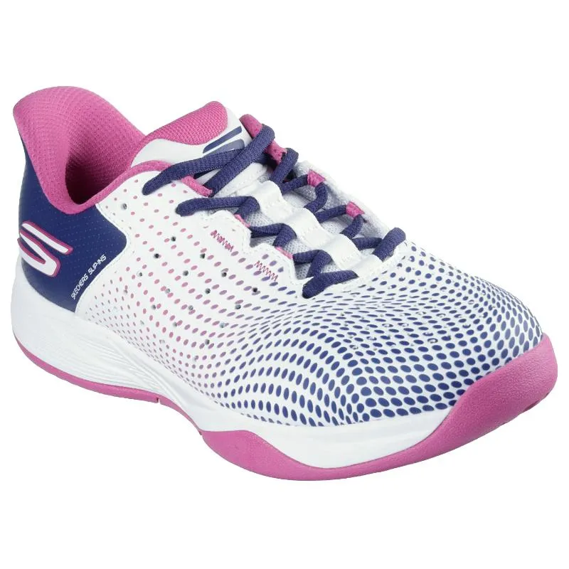 Skechers Viper Court Reload weiße marineblaue Damenschuhe