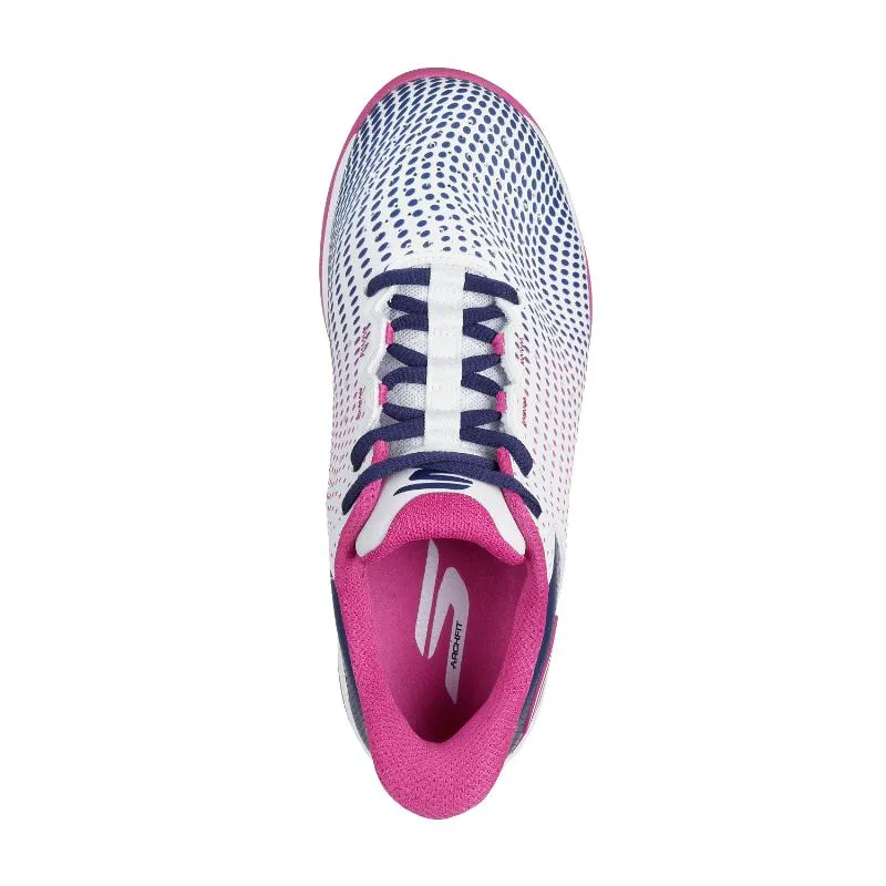 Skechers Viper Court Reload weiße marineblaue Damenschuhe