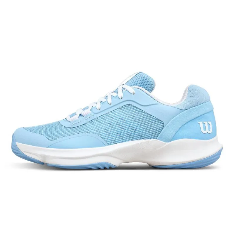 Wilson Hurakn Pro V2 Hellblaue Weiße Damenschuhe