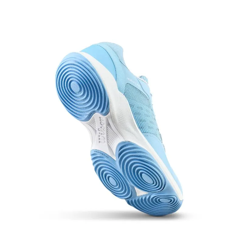 Wilson Hurakn Pro V2 Hellblaue Weiße Damenschuhe