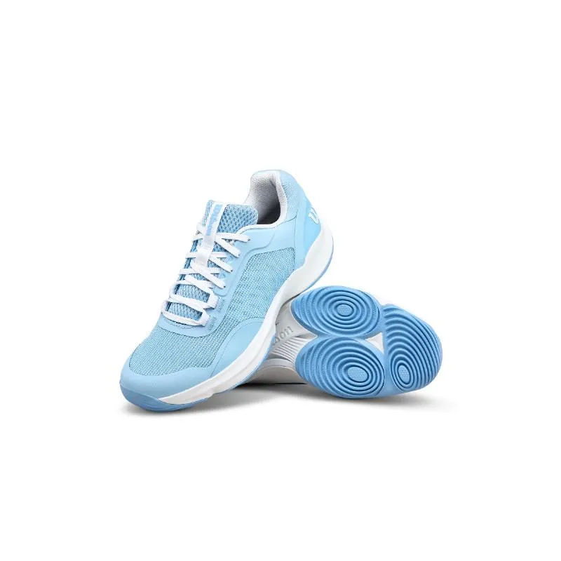 Wilson Hurakn Pro V2 Hellblaue Weiße Damenschuhe