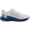 Wilson Rush Pro 4.5 Sandplatz WeiÃ Blau Damen Sneaker