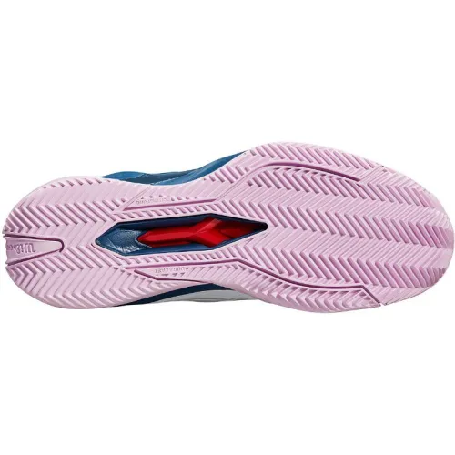 Wilson Rush Pro 4.5 Sandplatz WeiÃ Blau Damen Sneaker