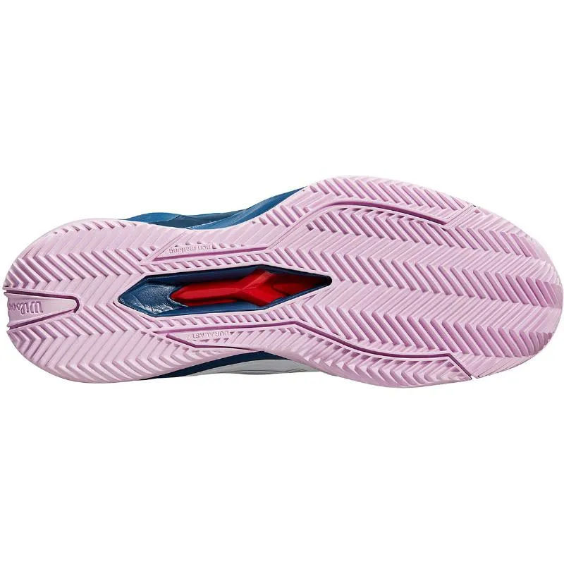 Wilson Rush Pro 4.5 Sandplatz WeiÃ Blau Damen Sneaker