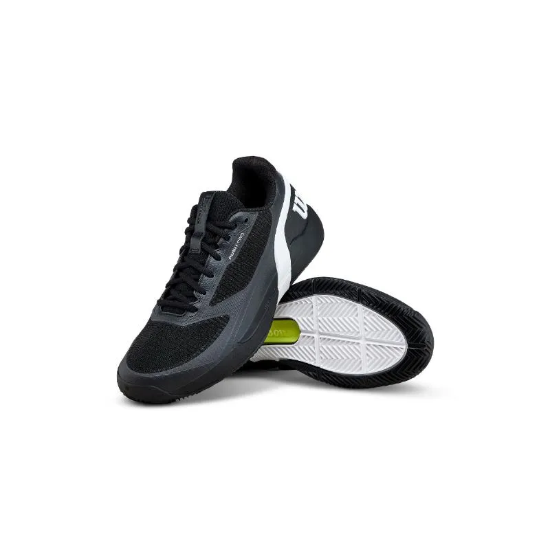 Wilson Rush Pro 5 Clay Schwarze Weiße Sneakers