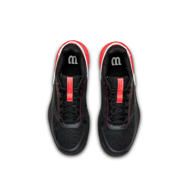 Wilson Rush Pro 5 Padel Schwarze Rote Turnschuhe
